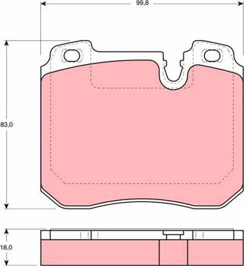Тормозные колодки TRW. Артикул GDB1161