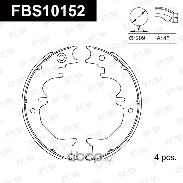 Колодки тормозные барабанные (FAP). Артикул FBS10152