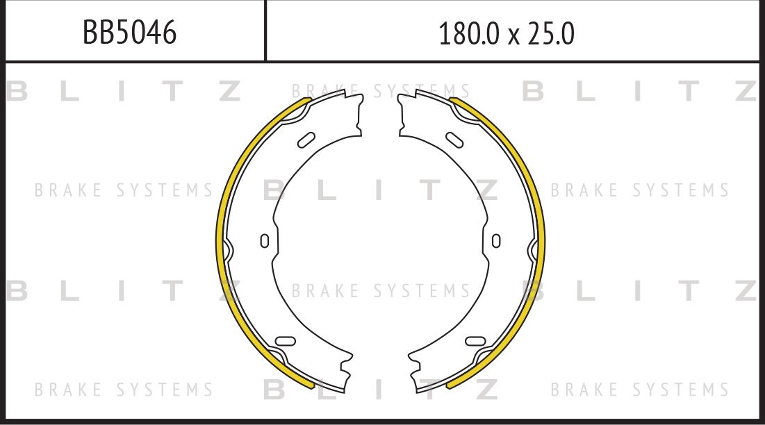 Колодки стояночного тормоза MB/VW SPRINTER/CRAFTER 06 (Blitz). Артикул BB5046