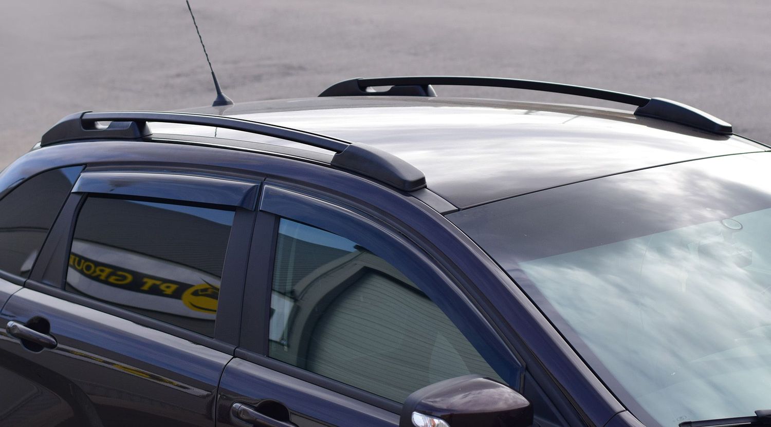 Рейлинги продольные PT Group для Lada Xray 2015-2026 Черный муар. Артикул 01500801