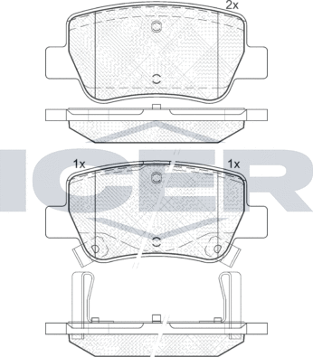 Тормозные колодки Icer. Артикул 181916
