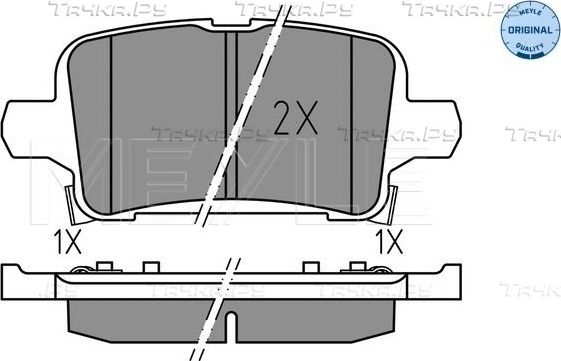 Тормозные колодки Meyle Original задние для Opel Astra K 2015-2026. Артикул 025 221 2917