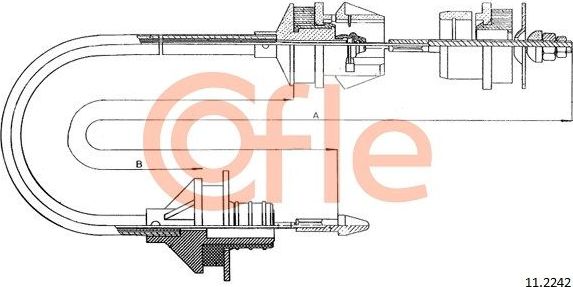 Трос сцепления Cofle. Артикул 92.11.2242