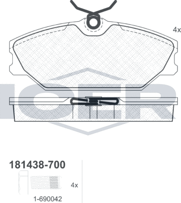 Тормозные колодки Icer. Артикул 181438-700