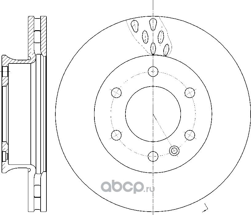 Диск тормозной вентилируемый (G-Brake). Артикул GR20455