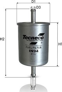 Топливный фильтр  Tecneco Filters. Артикул IN94