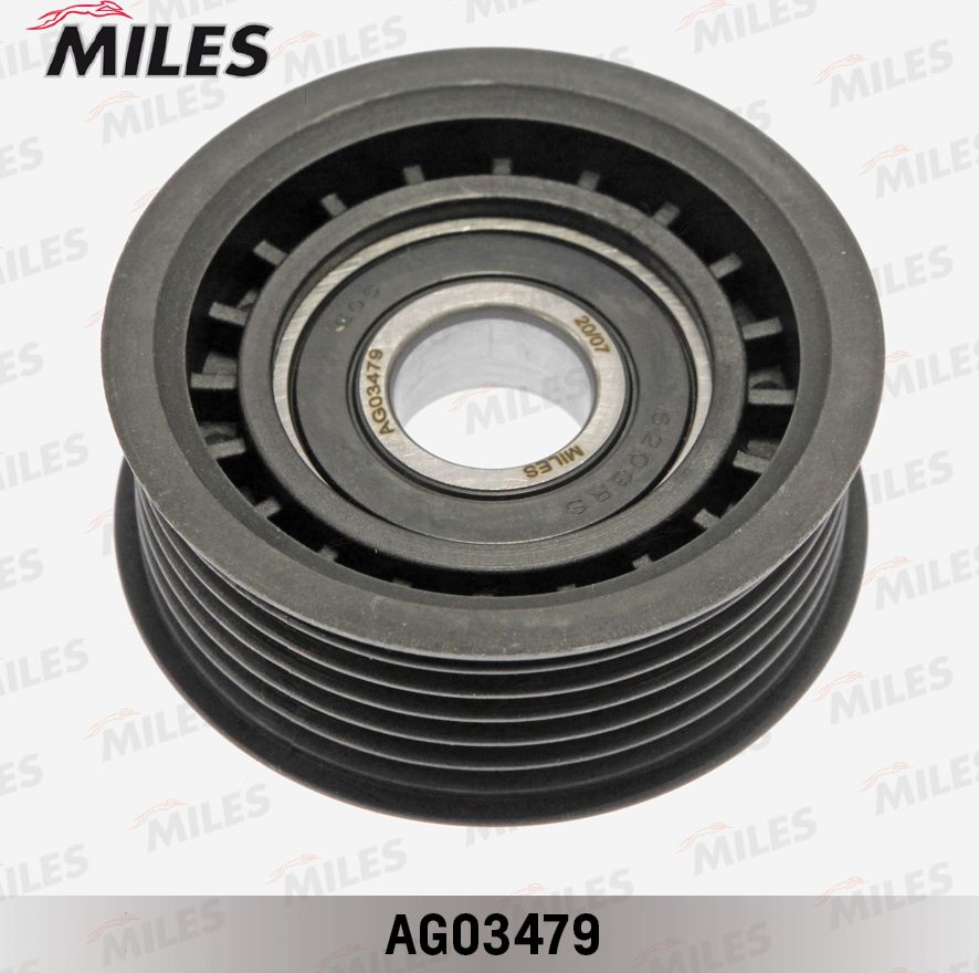 Направляющий (ведущий) ролик приводного поликлинового ремня Miles. Артикул AG03479