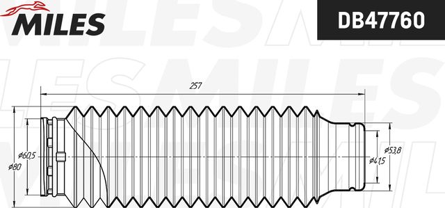 DB47760 MILES Пыльник амортизатора переднего. Артикул DB47760