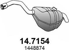 Глушитель (задняя часть) Asso. Артикул 14.7154