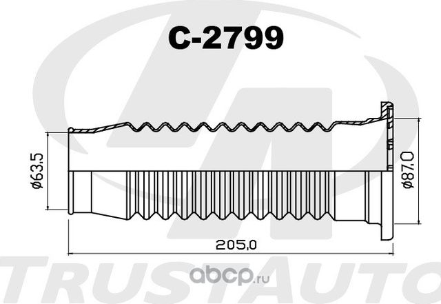 ПЫЛЬНИК АМОРТИЗАТОРА (Trustauto). Артикул C2799