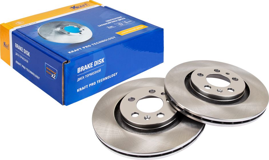 Диск тормозной передний (Kraft). Артикул KT016056