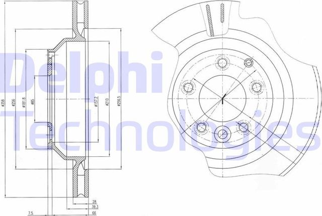 Тормозной диск Delphi. Артикул BG4070