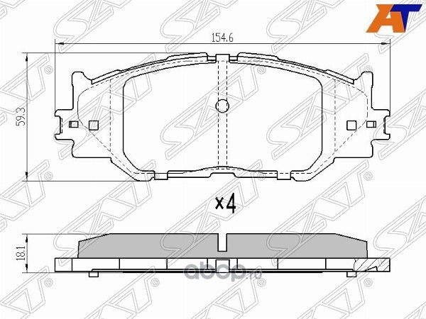 Колодки тормозные FR LEXUS IS250 08- (SAT). Артикул ST0446553040
