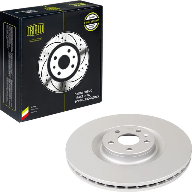 Тормозной диск Trialli передний для Volvo XC60 II 2017-2026. Артикул DF 190503