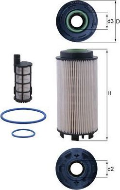 Топливный фильтр Mahle. Артикул KX 403/1KIT