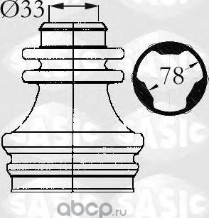 Пыльник ШРУСа внутренний Sasic. Артикул 4003414
