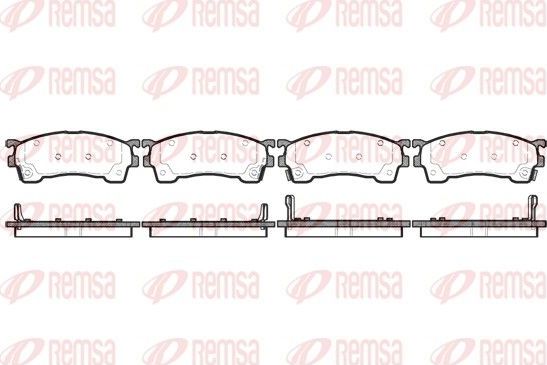 Тормозные колодки Remsa передние для Mazda MX-6 1994-1997. Артикул 0415.04