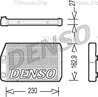 Радиатор отопителя (печки) Denso (алюминий) для Peugeot Boxer III 2006-2026. Артикул DRR09034