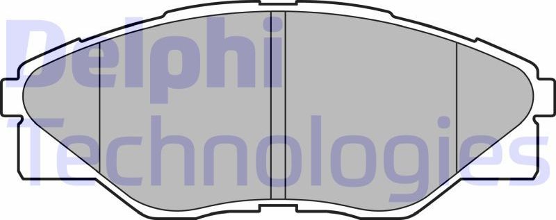 Тормозные колодки Delphi (Low-Metallic). Артикул LP2496