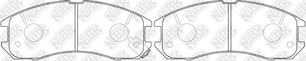 Тормозные колодки NiBK передние для Mazda 626 II (GC) 1983-1987. Артикул PN5194