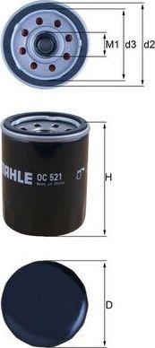 Масляный фильтр Mahle. Артикул OC 521