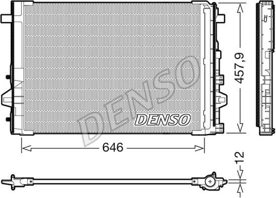 Радиатор кондиционера (конденсатор) Denso. Артикул DCN17059