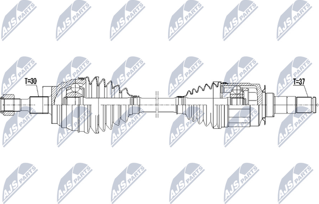 Полуось (привод в сборе, приводной вал) NTY передняя левая для Mercedes-Benz R-Класс I 2005-2014. Артикул NPW-ME-051