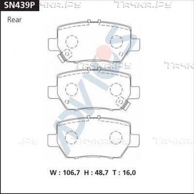Тормозные колодки Advics. Артикул SN439P