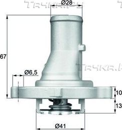 Термостат Mahle Behr для Fiat Panda II 2003-2012. Артикул TI 68 87D