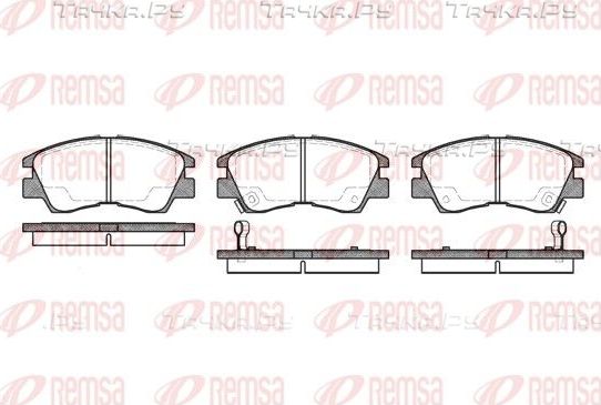 Тормозные колодки Remsa передние для Mitsubishi L200 II 1986-1996. Артикул 0275.02