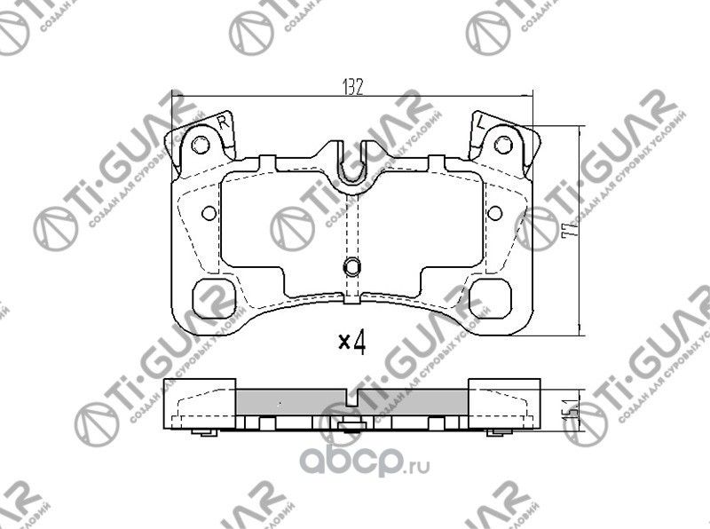 Тормозные колодки (TI-Guar). Артикул TG0530