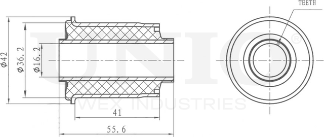 Сайлентблок рычага подвески (Unio). Артикул RMP-20308