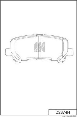 Тормозные колодки MK Kashiyama. Артикул D2374H