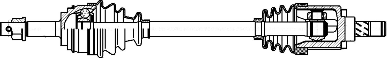 Привод в сборе NISSAN ALMERA CLASSIC 05- 1.6 MT лев. (Trialli). Артикул AR 1401