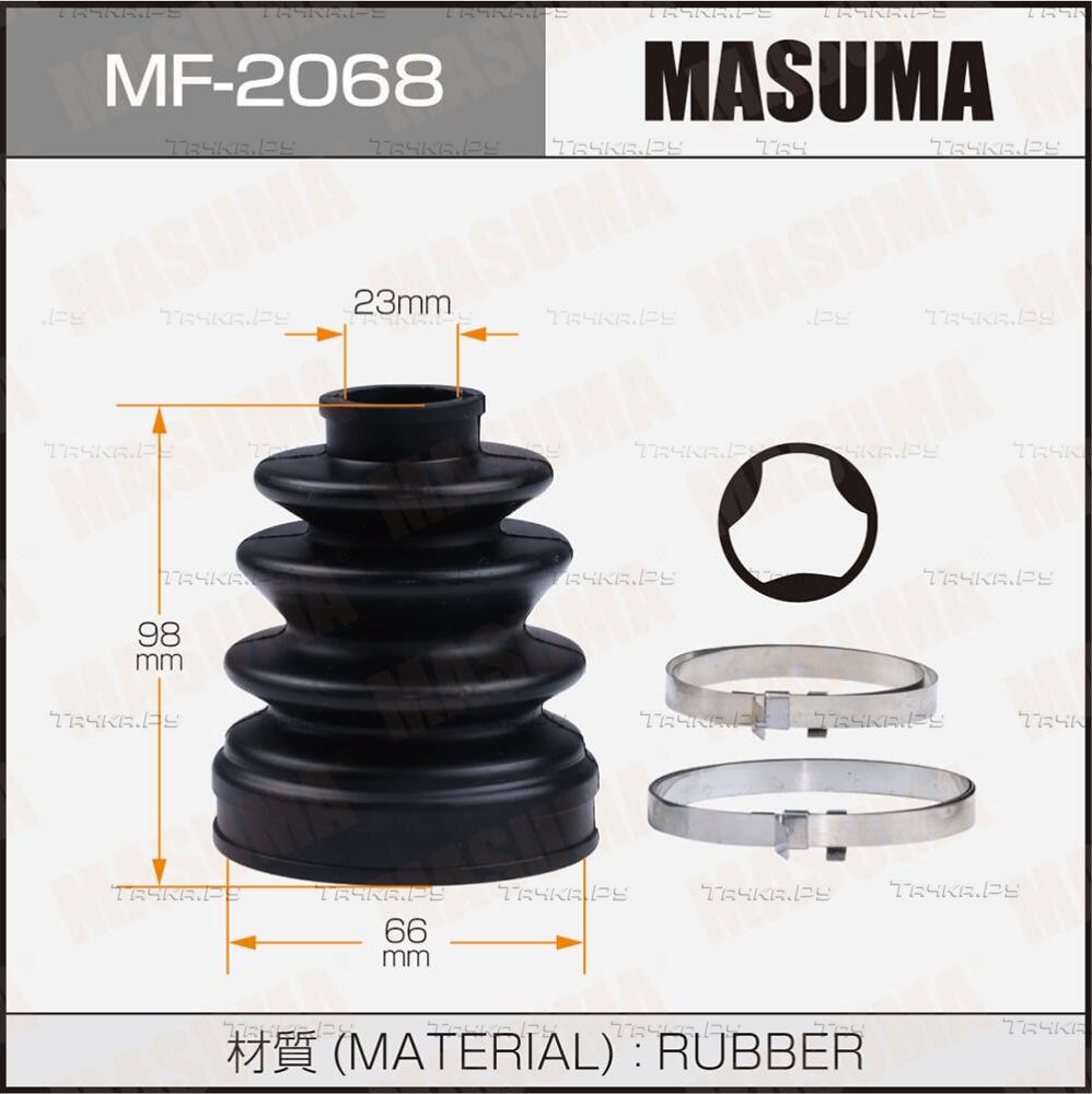 Пыльник ШРУСа внутренний Masuma передний/задний для Toyota MR2 III (W30) 1999-2007. Артикул MF-2068