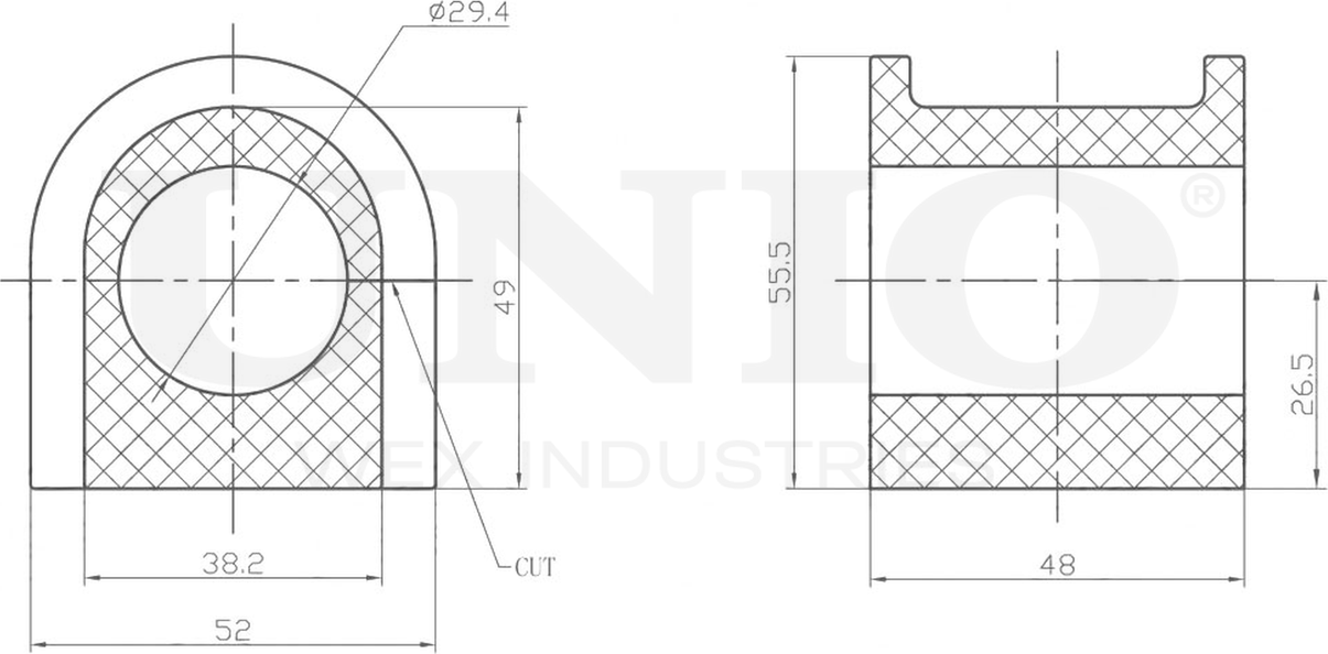 Втулка стабилизатора (Unio). Артикул RMP-10131