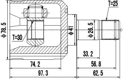 Шрус внутренний (Zikmar). Артикул Z87722R