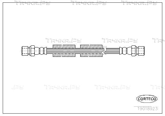 Тормозной шланг Corteco передний передний для Volkswagen LT I 1975-1996. Артикул 19018923