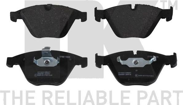 Тормозные колодки NK передние для BMW 7 IV (E65/E66) 2001-2008. Артикул 221533