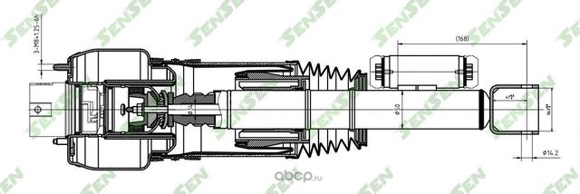 Амортизатор с пневмобаллоном передний правый MB E-Class( W211,S211) 2002/03-2008 (Sensen). Артикул SAR080