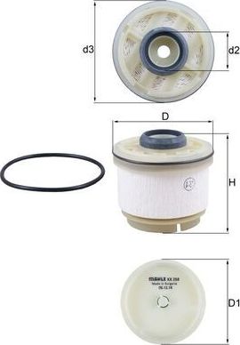 Топливный фильтр Mahle. Артикул KX 268D