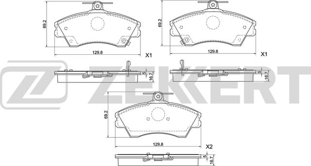 Тормозные колодки Zekkert. Артикул BS-1091