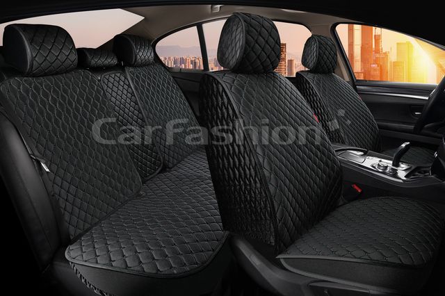 Накидки универсальные CarFashion Sultan Plus для авто, цвет Черный/Черный/Черный. Артикул 22720