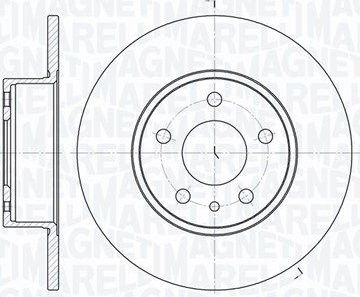 Тормозной диск Magneti Marelli задний для Alfa Romeo 147 I 2001-2010. Артикул 361302040185
