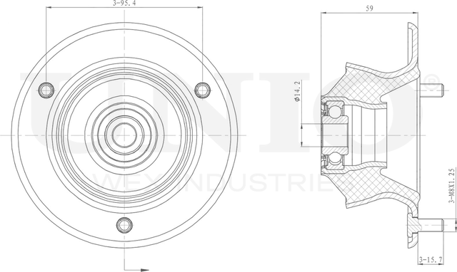 Опора амортизационной стойки (Unio). Артикул RMP-13023