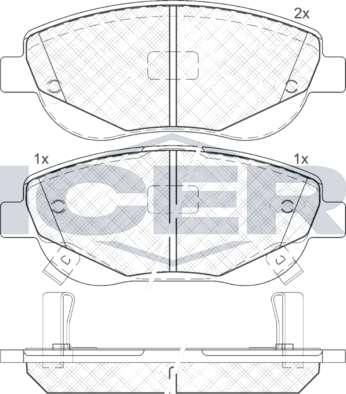 Тормозные колодки Icer. Артикул 181944