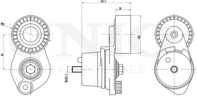 Натяжитель/демпфер ремня (Unio). Артикул TNS-10232