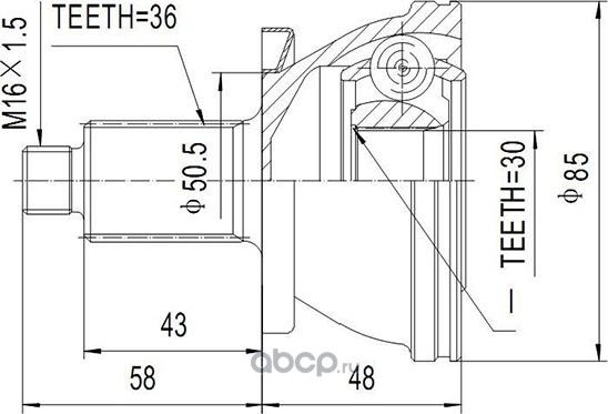 Комплект ШРУСа (Dynamatrix-Korea) Dynamatrix-Korea. Артикул DCV803027