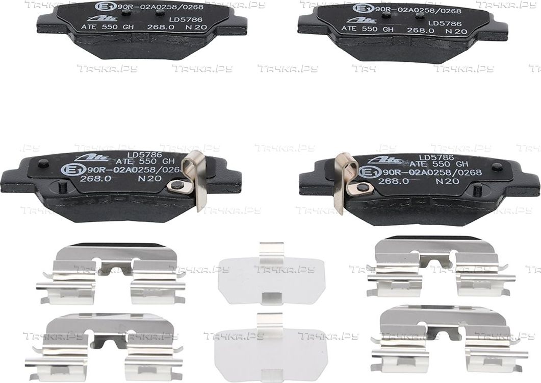 Тормозные колодки ATE Ceramic задние для Hyundai Sonata V (NF) 2006-2010. Артикул 13.0470-5786.2
