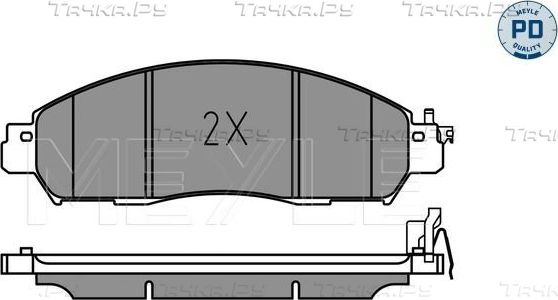 Тормозные колодки Meyle PD передние для Renault Alaskan I 2017-2026. Артикул 025 224 3917/PD